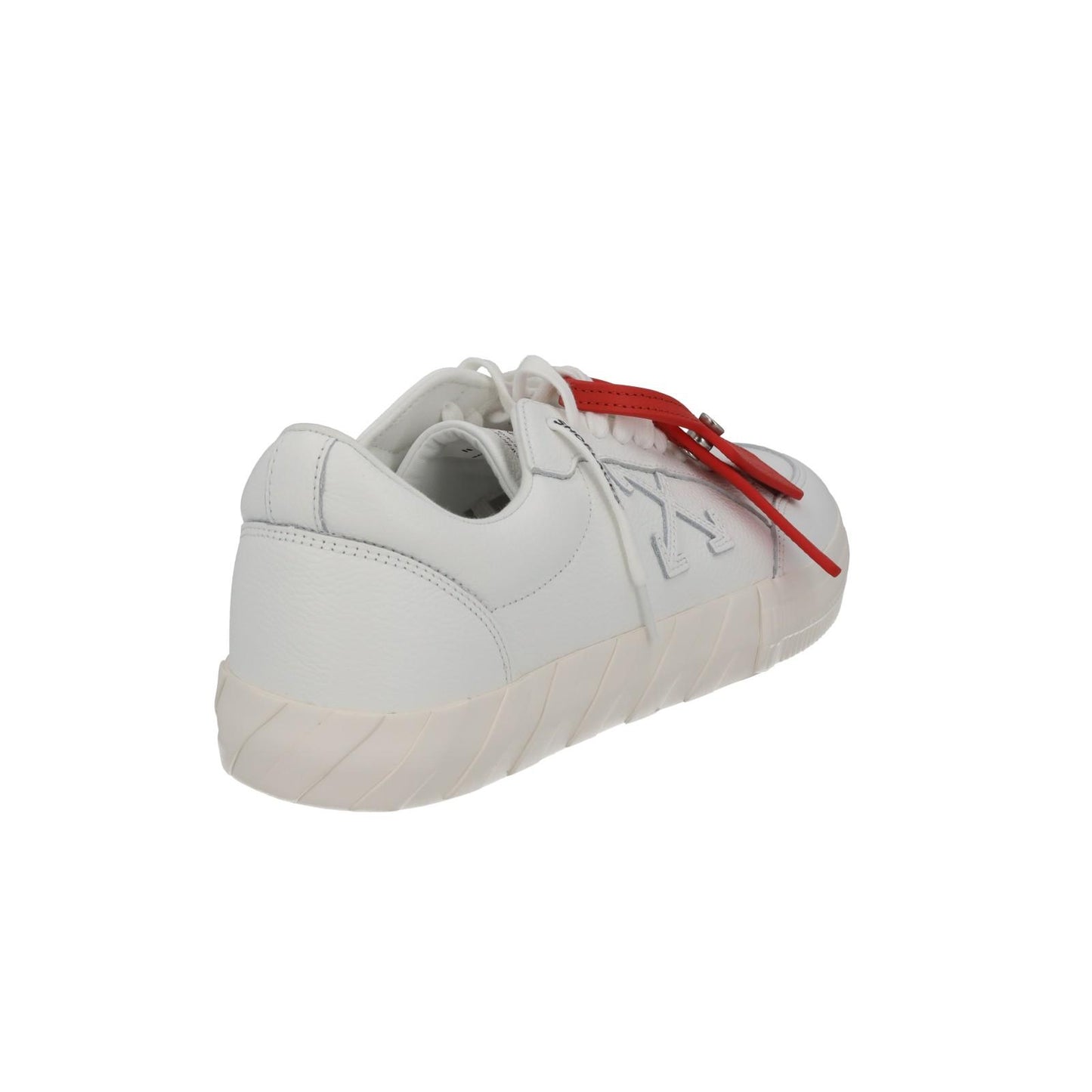 OFF WHITE Trainers Low Vulcanized Leather Lace Up White EU46 UK12 NEW RRP390