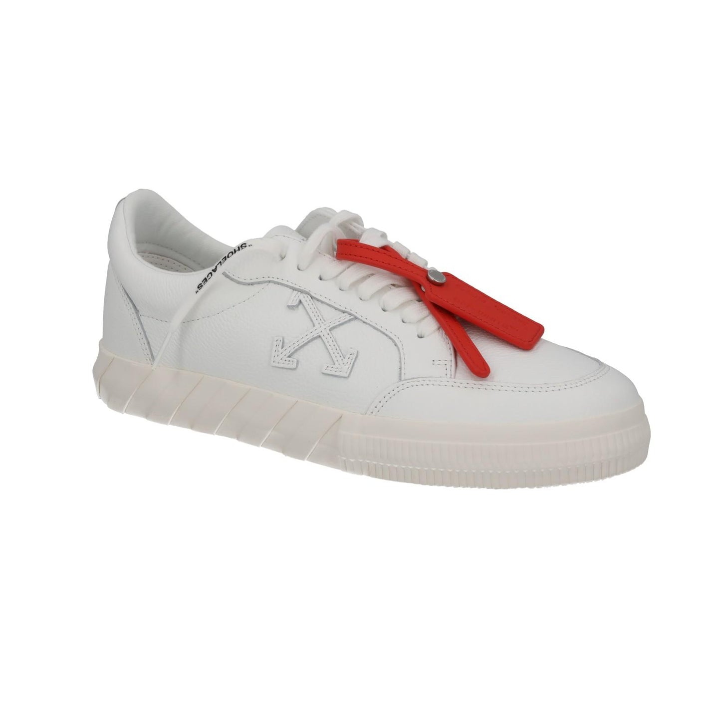 OFF WHITE Trainers Low Vulcanized Leather Lace Up White EU45 UK11 NEW RRP390