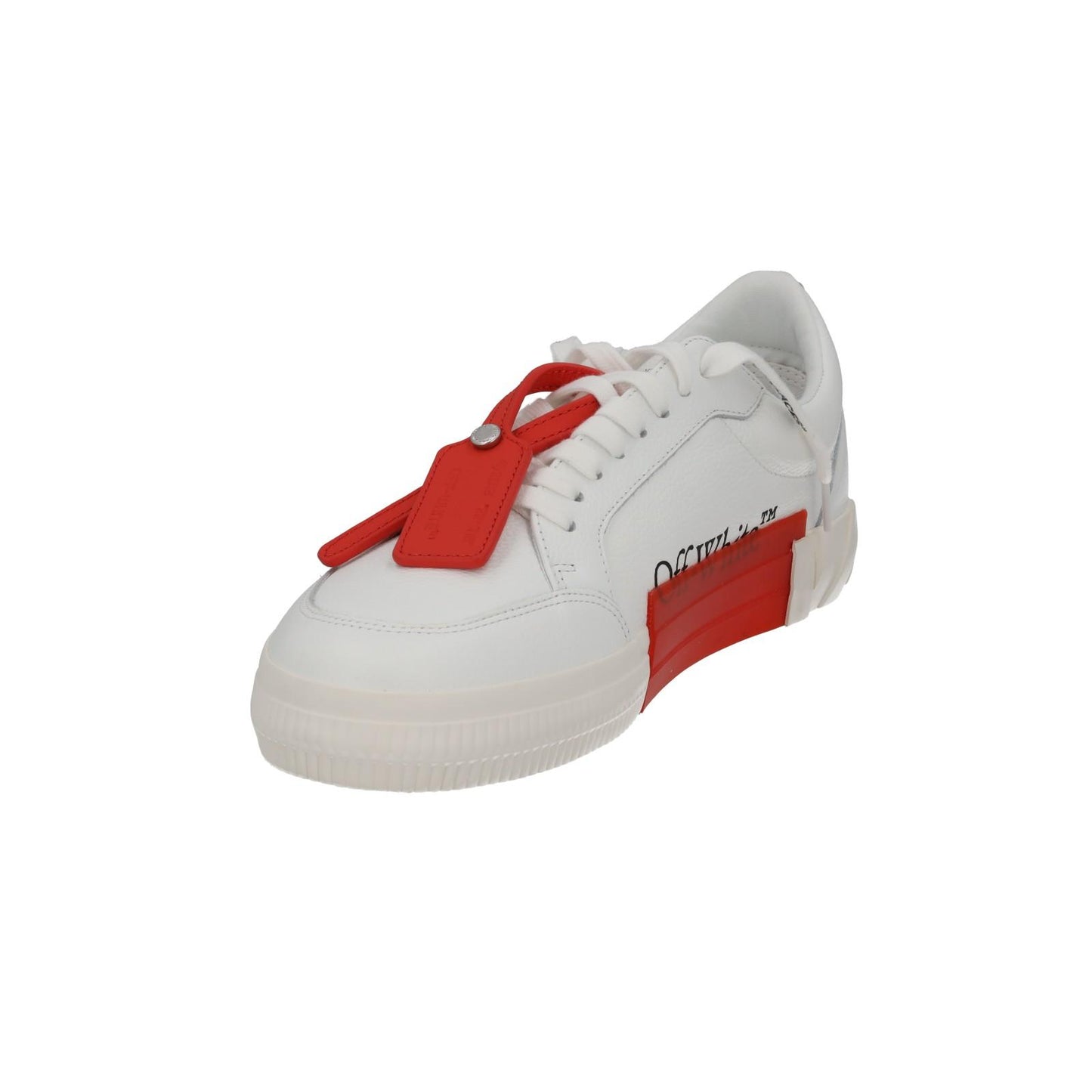 OFF WHITE Trainers Low Vulcanized Leather Lace Up White EU45 UK11 NEW RRP390
