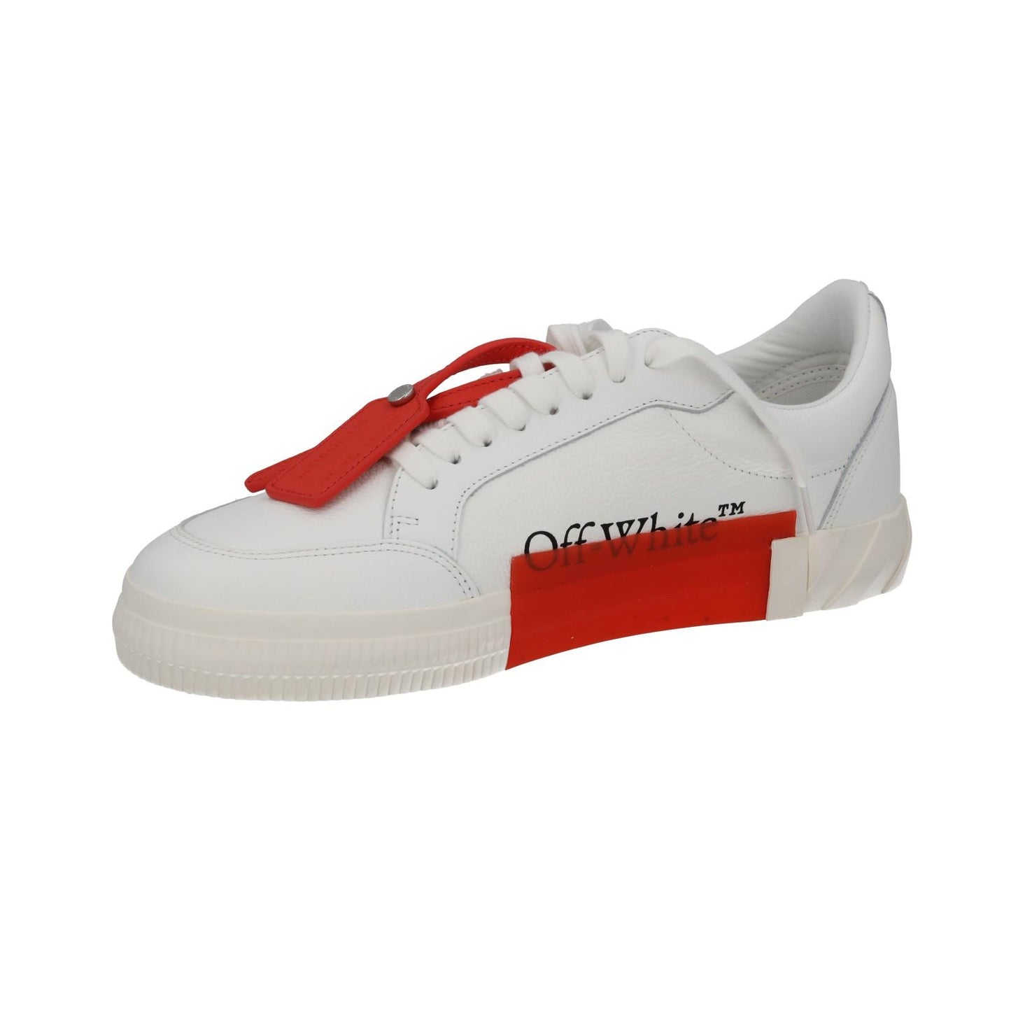 OFF WHITE Trainers Low Vulcanized Leather Lace Up White EU45 UK11 NEW RRP390