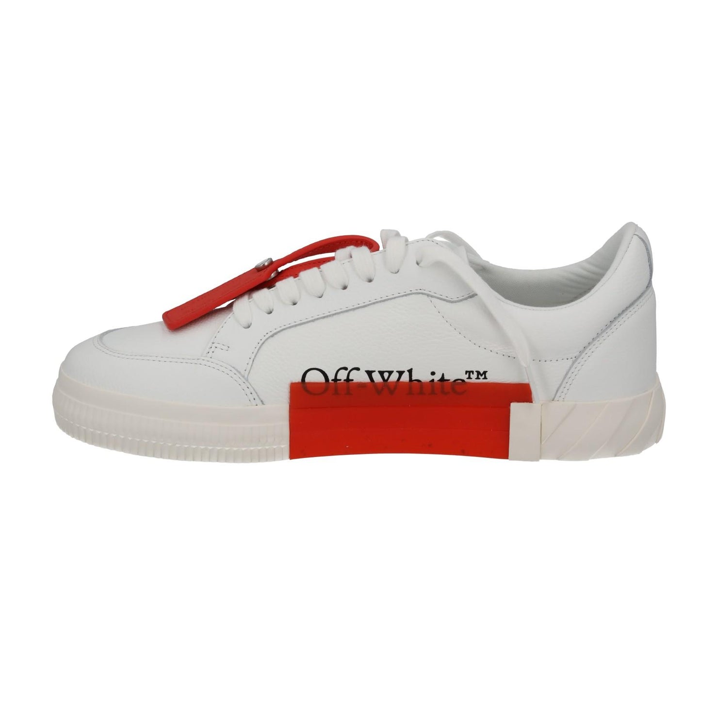 OFF WHITE Trainers Low Vulcanized Leather Lace Up White EU45 UK11 NEW RRP390