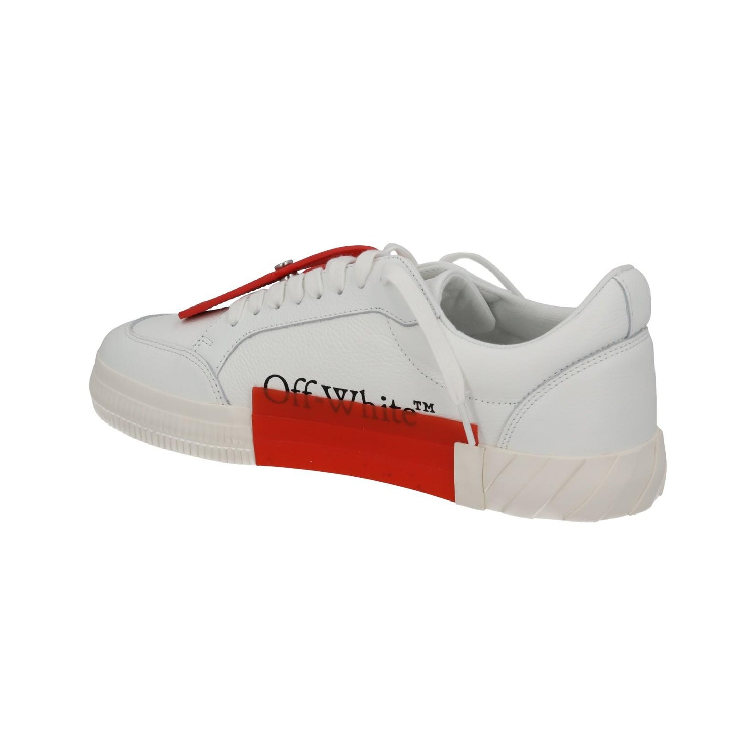 OFF WHITE Trainers Low Vulcanized Leather Lace Up White EU45 UK11 NEW RRP390