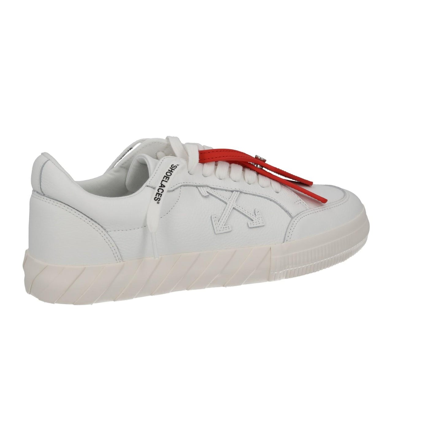 OFF WHITE Trainers Low Vulcanized Leather Lace Up White EU45 UK11 NEW RRP390