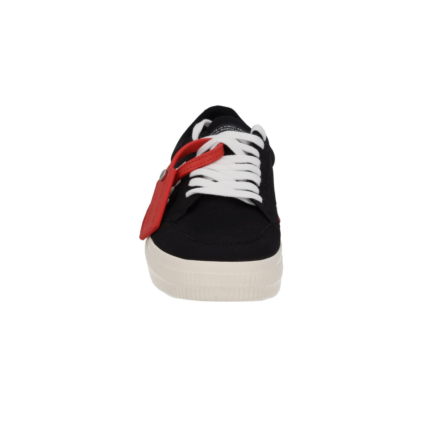 OFF WHITE Trainers Low Vulcanized Canvas Lace Up Black White UK8 NEW RRP305