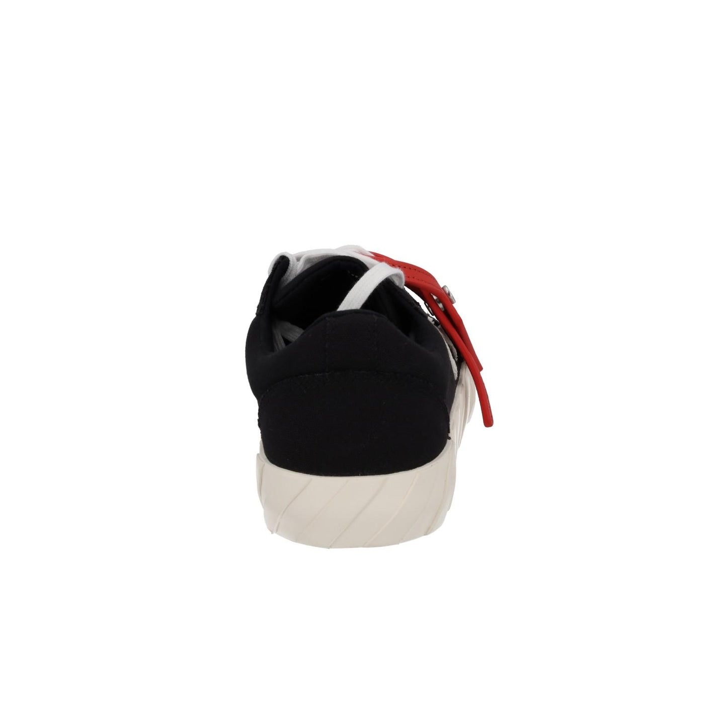 OFF WHITE Trainers Low Vulcanized Canvas Lace Up Black White UK8 NEW RRP305