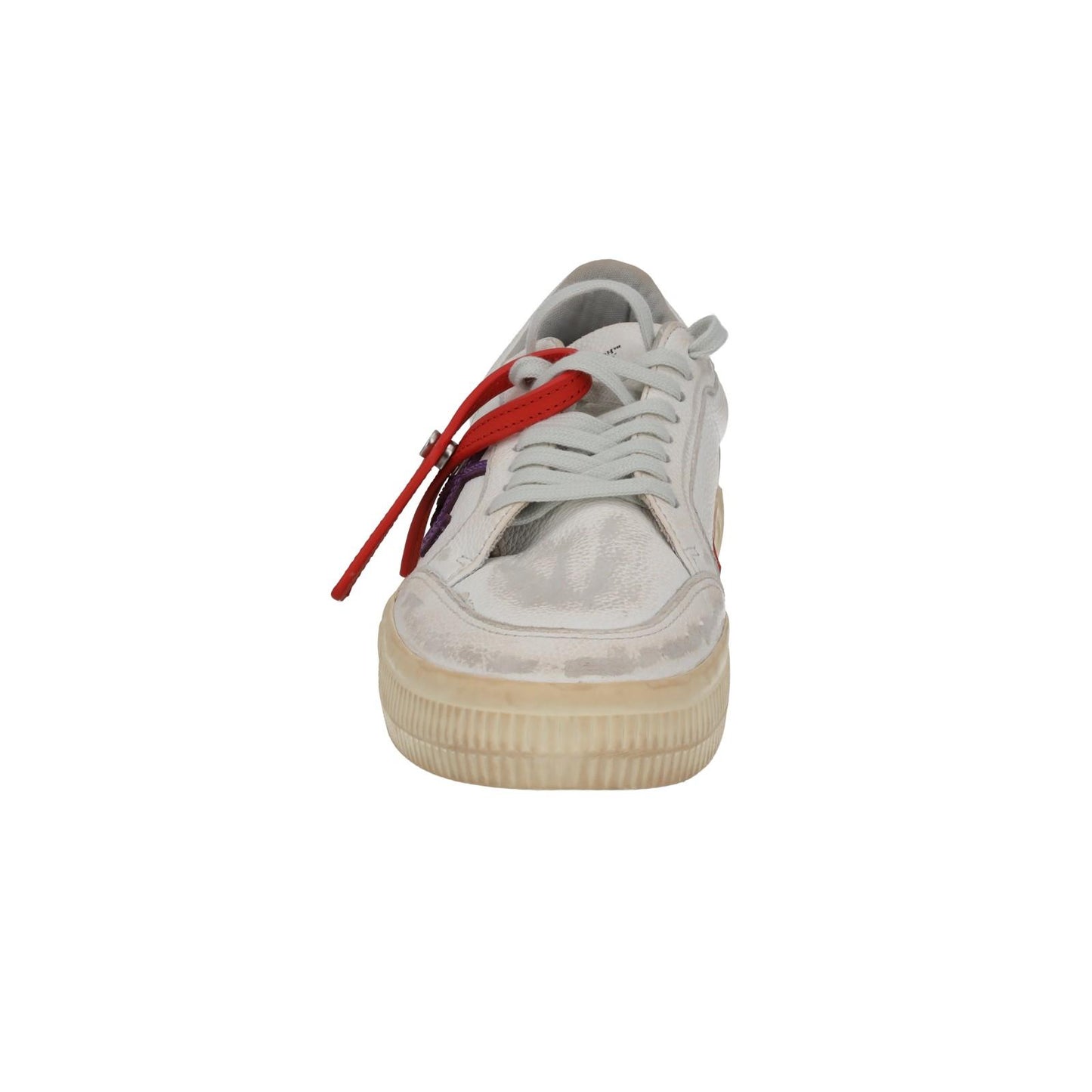 OFF WHITE Trainers Low Vulcanized Distressed White Leather EU42 UK9 NEW RRP440