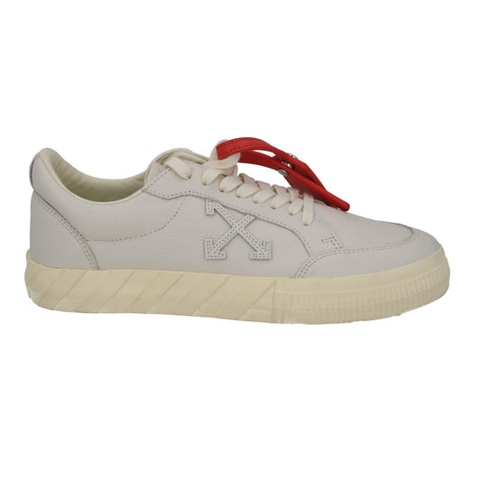 OFF WHITE Trainers Low Vulcanized Lace Sneakers Ecru White EU41 UK8 NEW RRP410