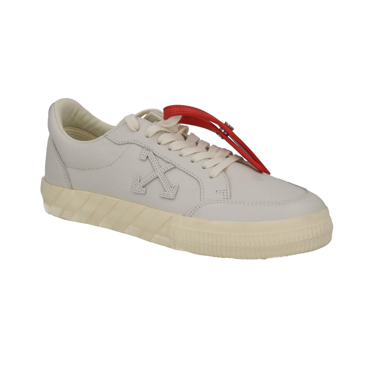 OFF WHITE Trainers Low Vulcanized Lace Sneakers Ecru White EU41 UK8 NEW RRP410