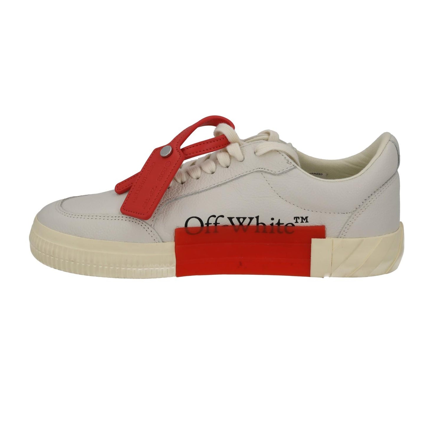 OFF WHITE Trainers Low Vulcanized Lace Sneakers Ecru White EU41 UK8 NEW RRP410