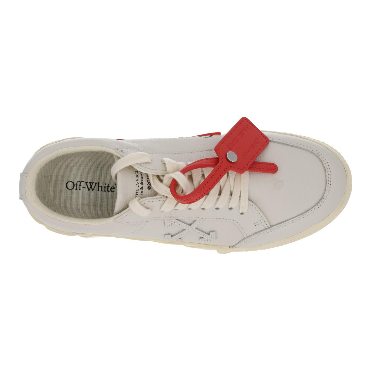 OFF WHITE Trainers Low Vulcanized Lace Sneakers Ecru White EU41 UK8 NEW RRP410