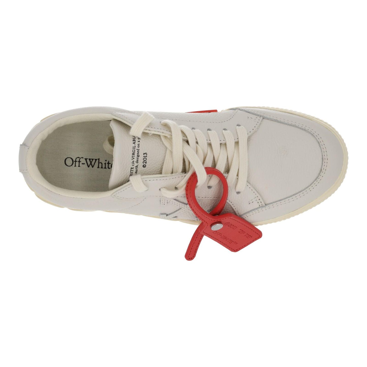 OFF WHITE Trainers Low Vulcanized Lace Sneakers Ecru White EU39 UK6 NEW RRP410
