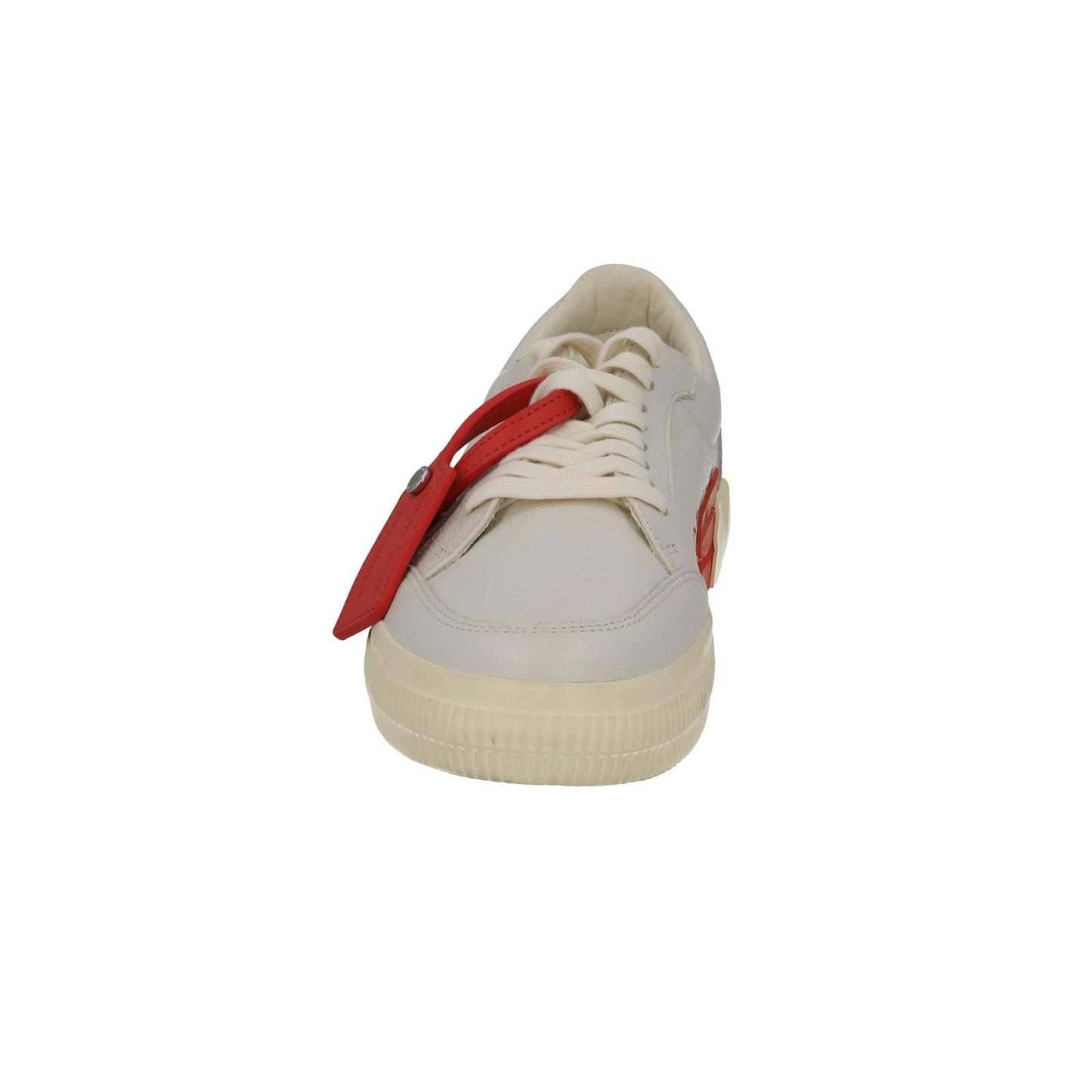 OFF WHITE Trainers Low Vulcanized Lace Up Sneakers Ecru White UK8 NEW RRP410