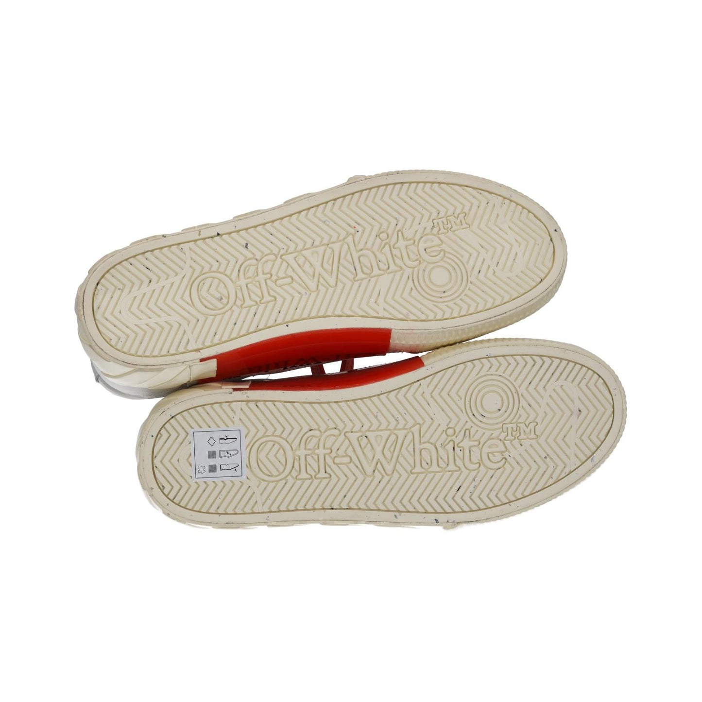 OFF WHITE Trainers Low Vulcanized Lace Up Sneakers Ecru White UK8 NEW RRP410