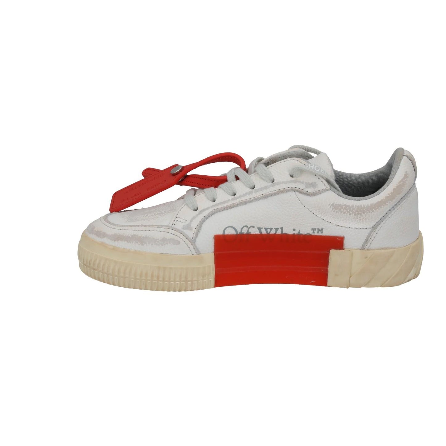 OFF WHITE Trainers Low Vulcanized Distressed White Leather EU36 UK3 NEW RRP440