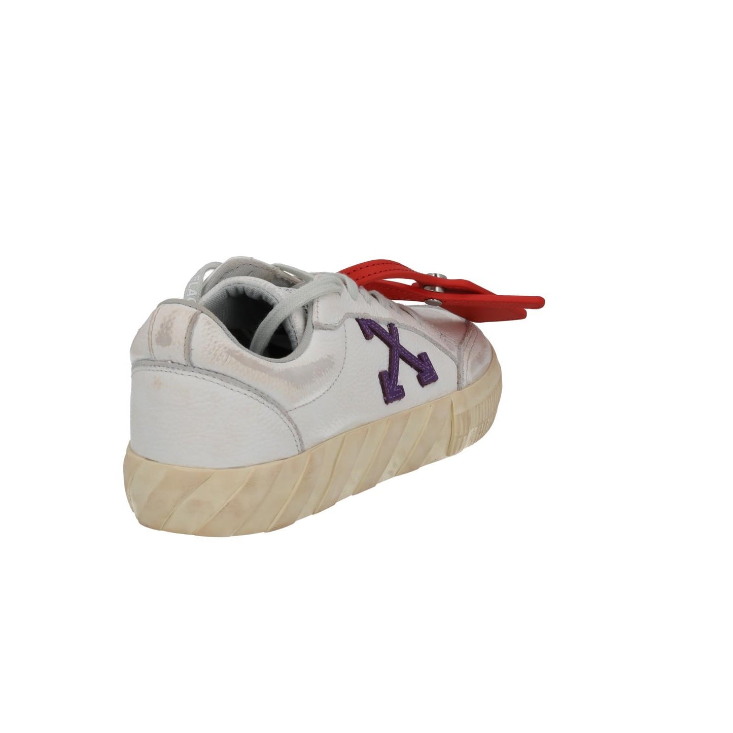 OFF WHITE Trainers Low Vulcanized Distressed White Leather EU36 UK3 NEW RRP440