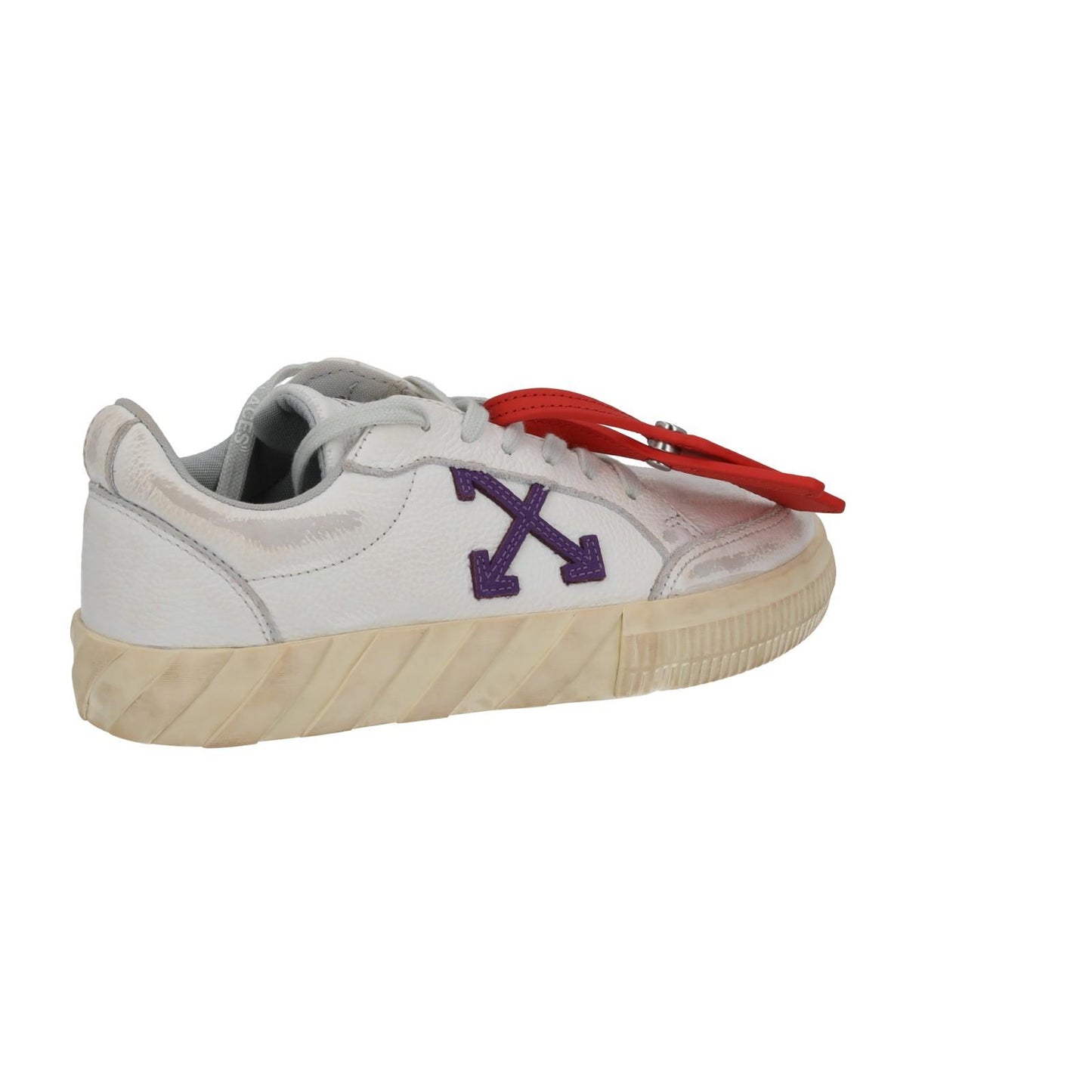 OFF WHITE Trainers Low Vulcanized Distressed White Leather EU36 UK3 NEW RRP440