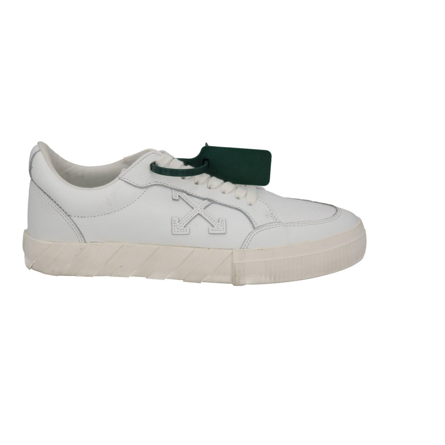 OFF WHITE Trainers Low Vulcanized Lace Up Sneakers White IT41 UK7 NEW RRP390
