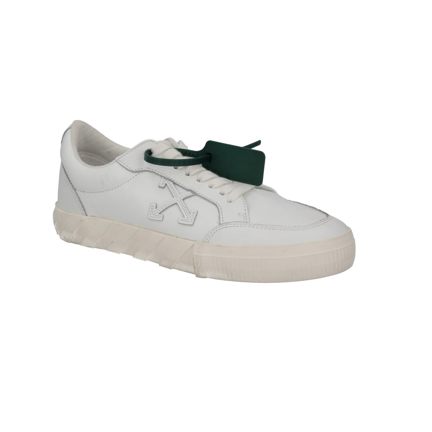 OFF WHITE Trainers Low Vulcanized Lace Up Sneakers White IT41 UK7 NEW RRP390