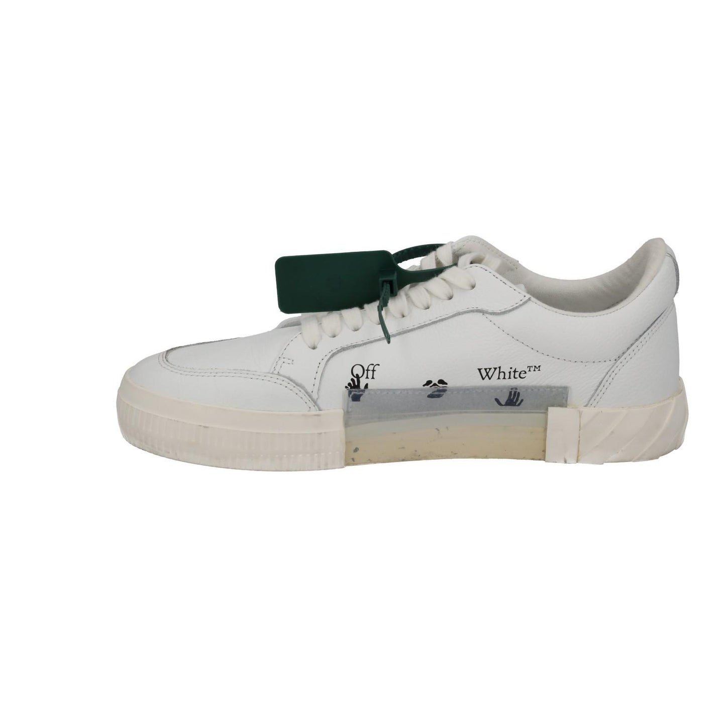 OFF WHITE Trainers Low Vulcanized Lace Up Sneakers White IT41 UK7 NEW RRP390