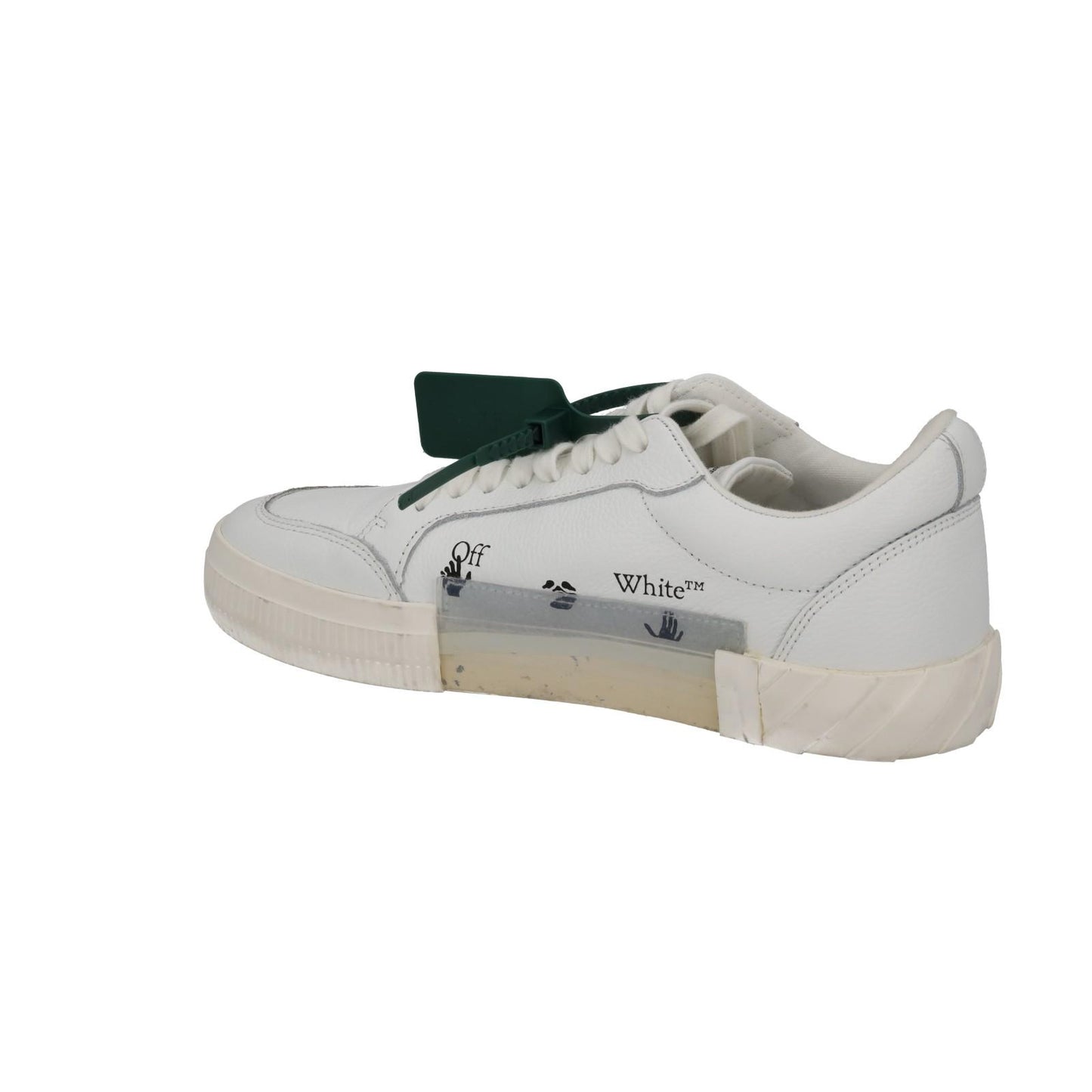 OFF WHITE Trainers Low Vulcanized Lace Up Sneakers White IT41 UK7 NEW RRP390
