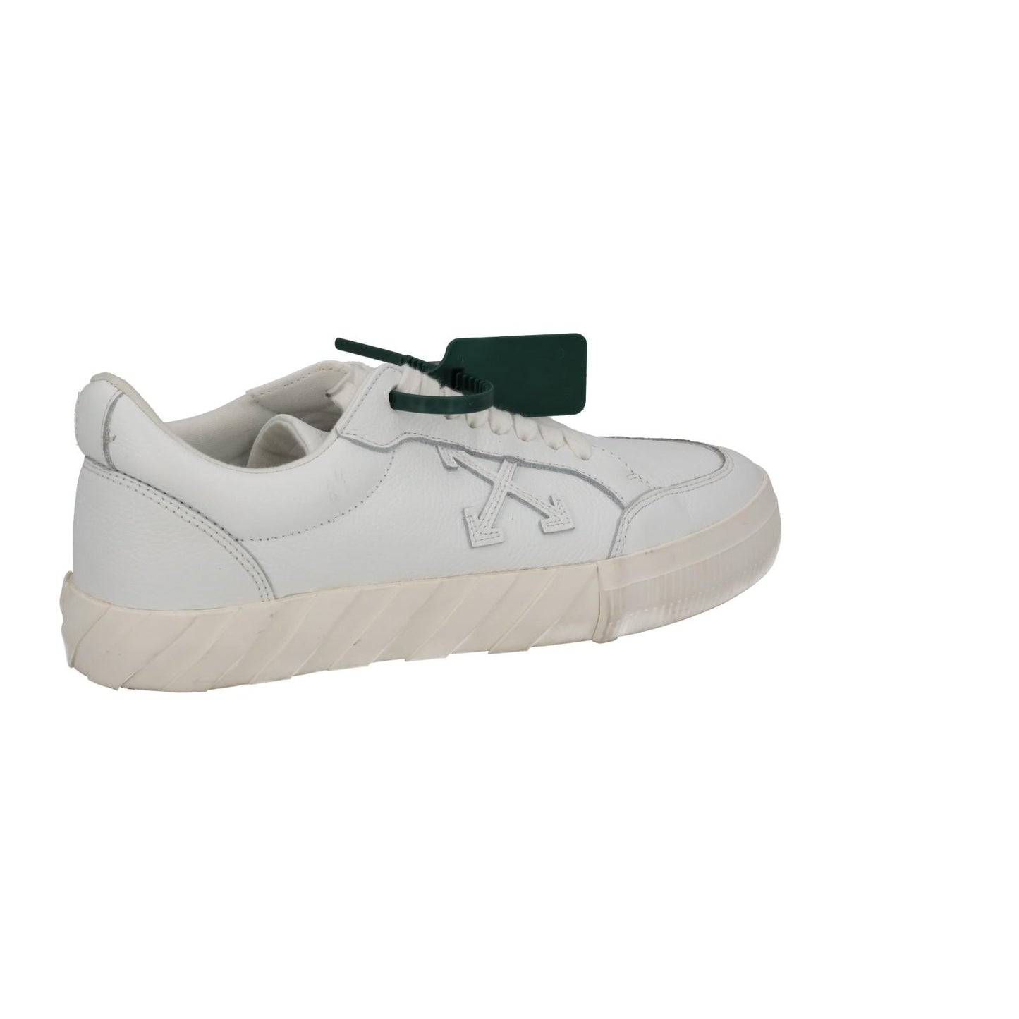 OFF WHITE Trainers Low Vulcanized Lace Up Sneakers White IT41 UK7 NEW RRP390