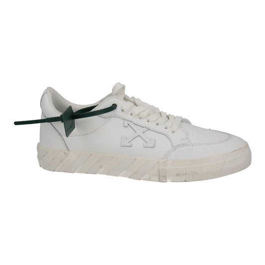 OFF WHITE Trainers Low Vulcanized Lace Up Sneakers White UK7 NEW RRP390