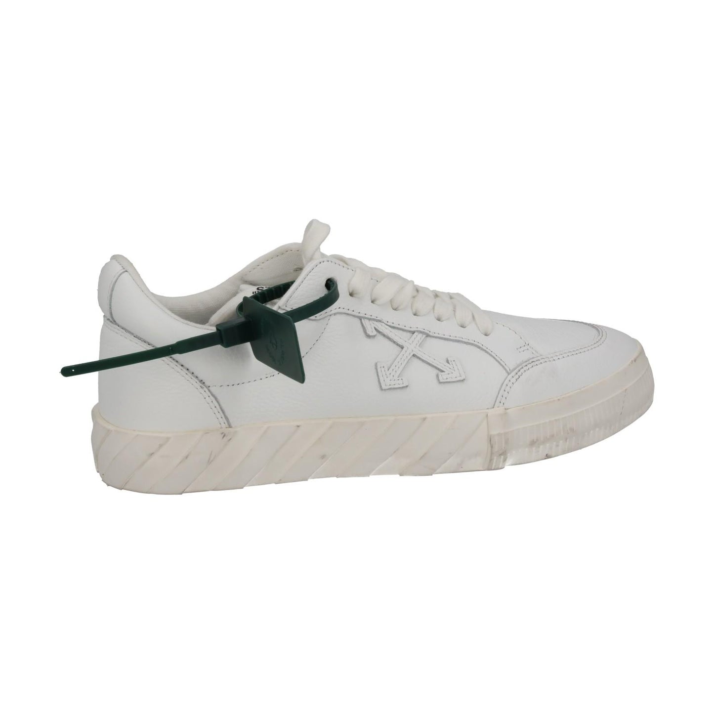 OFF WHITE Trainers Low Vulcanized Lace Up Sneakers White UK7 NEW RRP390