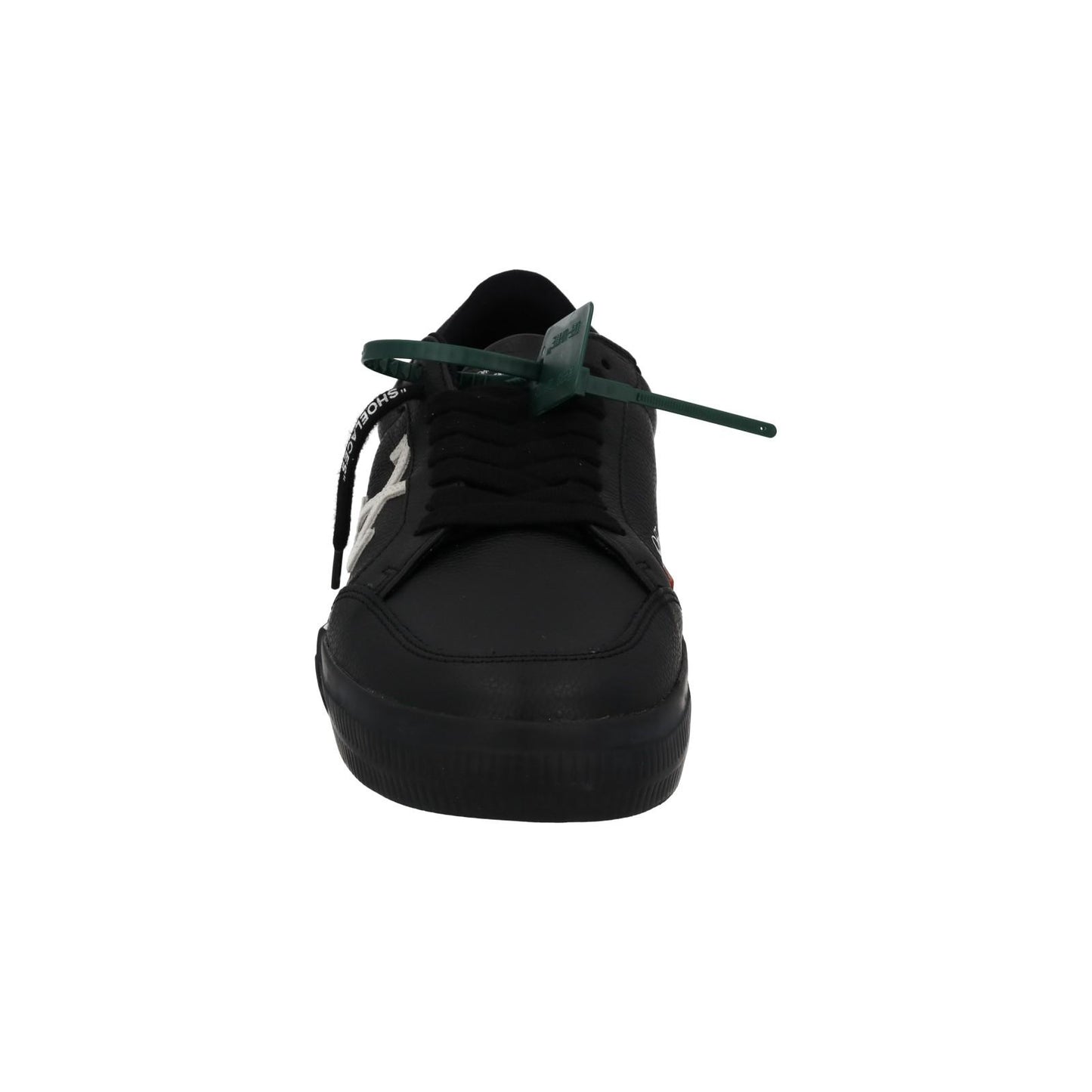 OFF WHITE Trainers Low Vulcanized Lace Black White Leather IT44 UK10 NEW RRP365