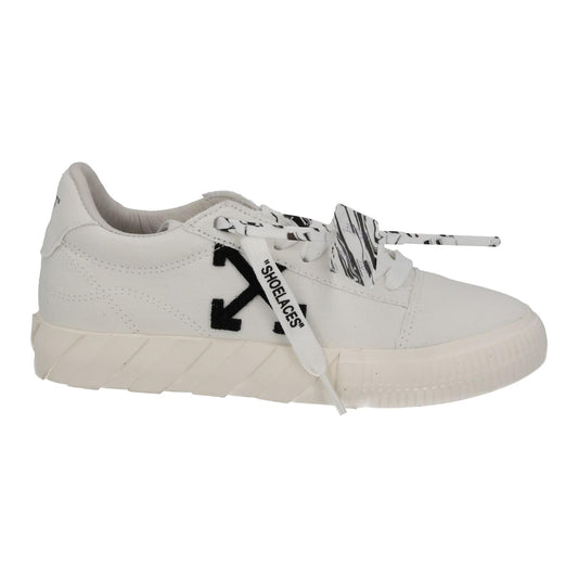 OFF WHITE Trainers Low Vulcanized Eco Canvas White Black EU35 UK2 NEW RRP245