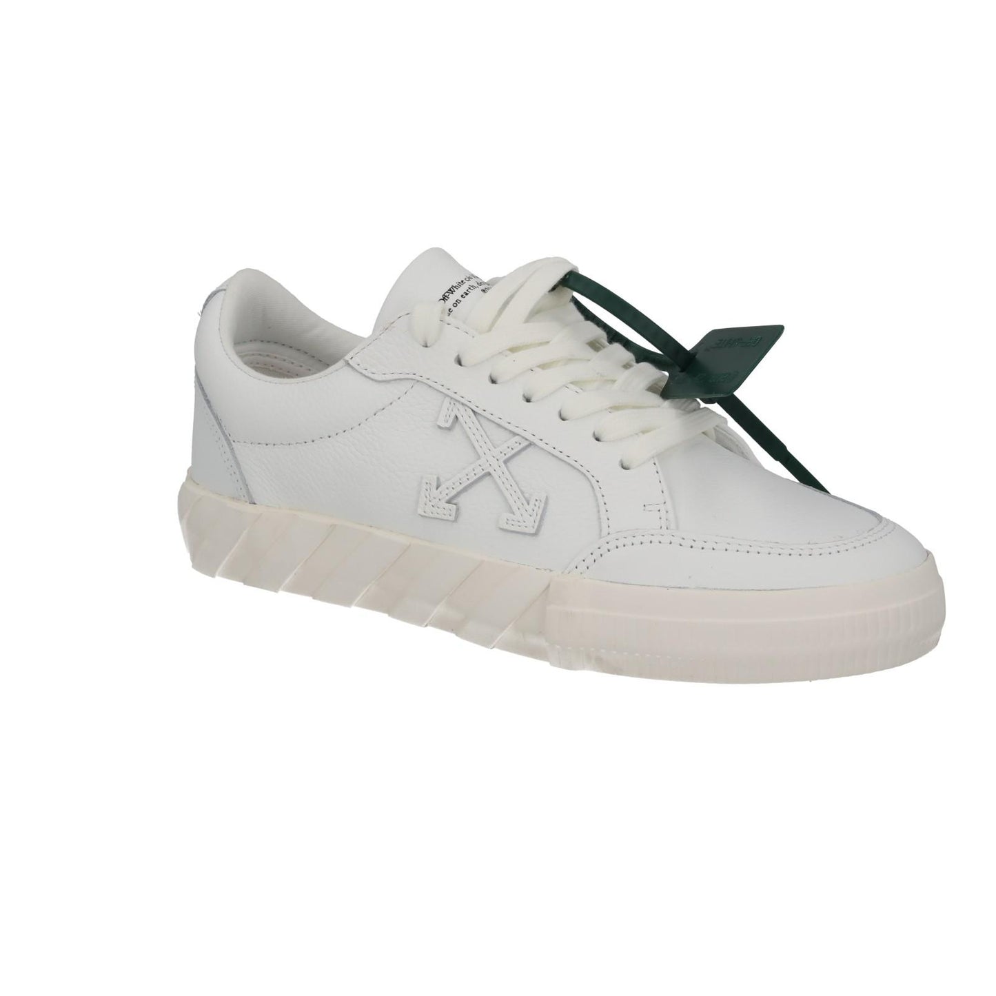 OFF WHITE Trainers Low Vulcanized White Leather Lace Up IT39 UK5 NEW RRP390