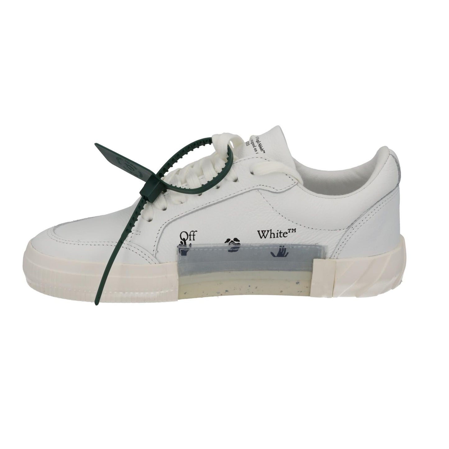 OFF WHITE Trainers Low Vulcanized White Leather Lace Up IT39 UK5 NEW RRP390