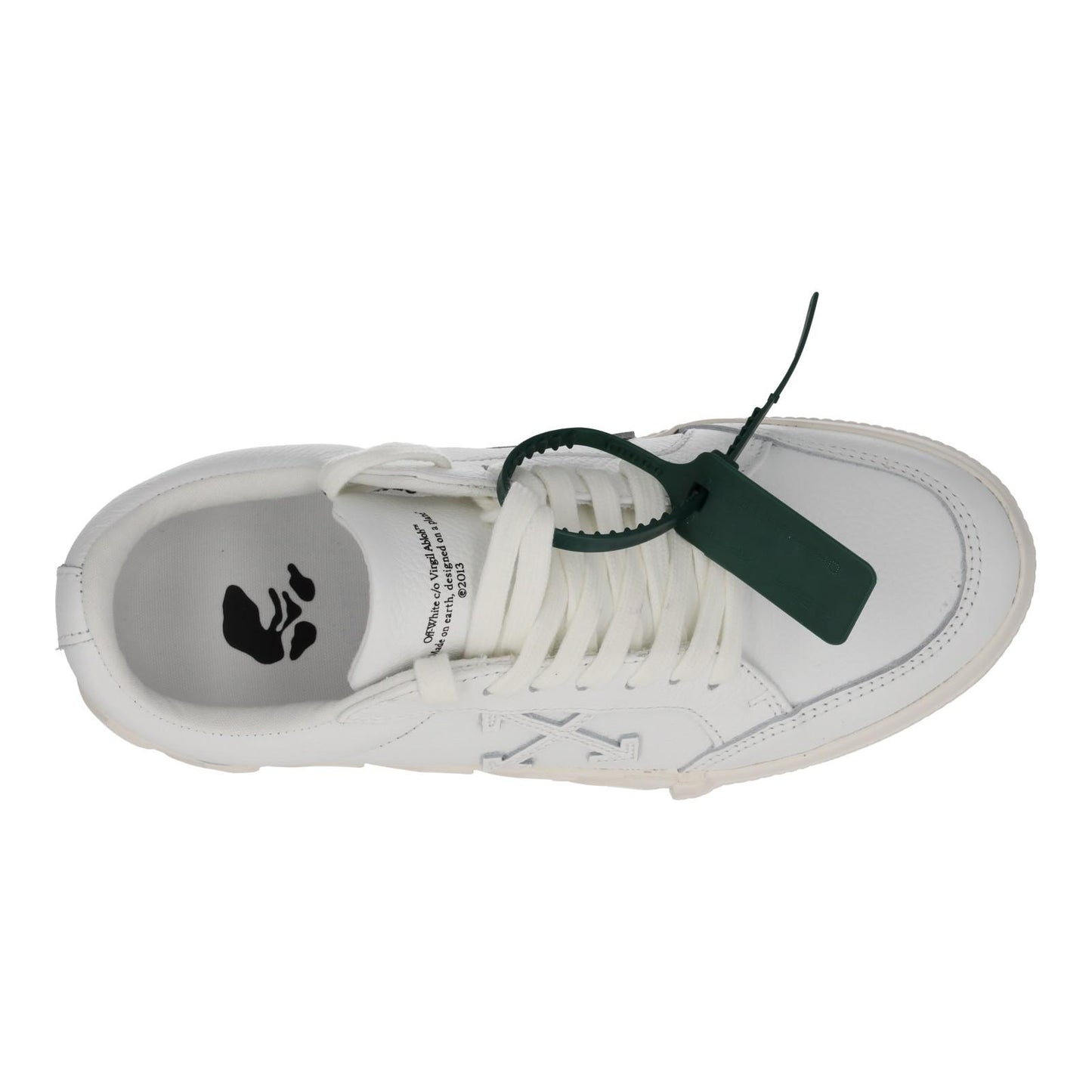 OFF WHITE Trainers Low Vulcanized White Leather Lace Up IT39 UK5 NEW RRP390