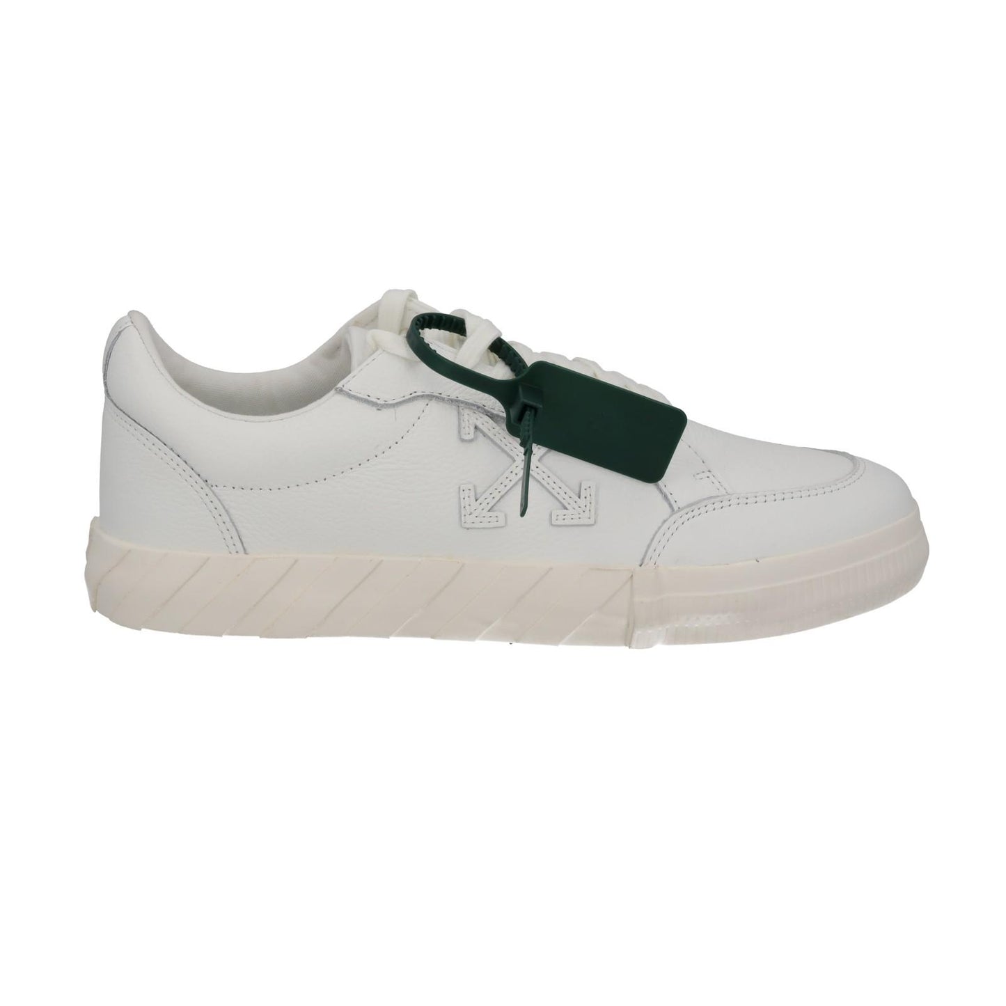 OFF WHITE Trainers Low Vulcanized White Leather Lace Up IT44 UK10 NEW RRP390