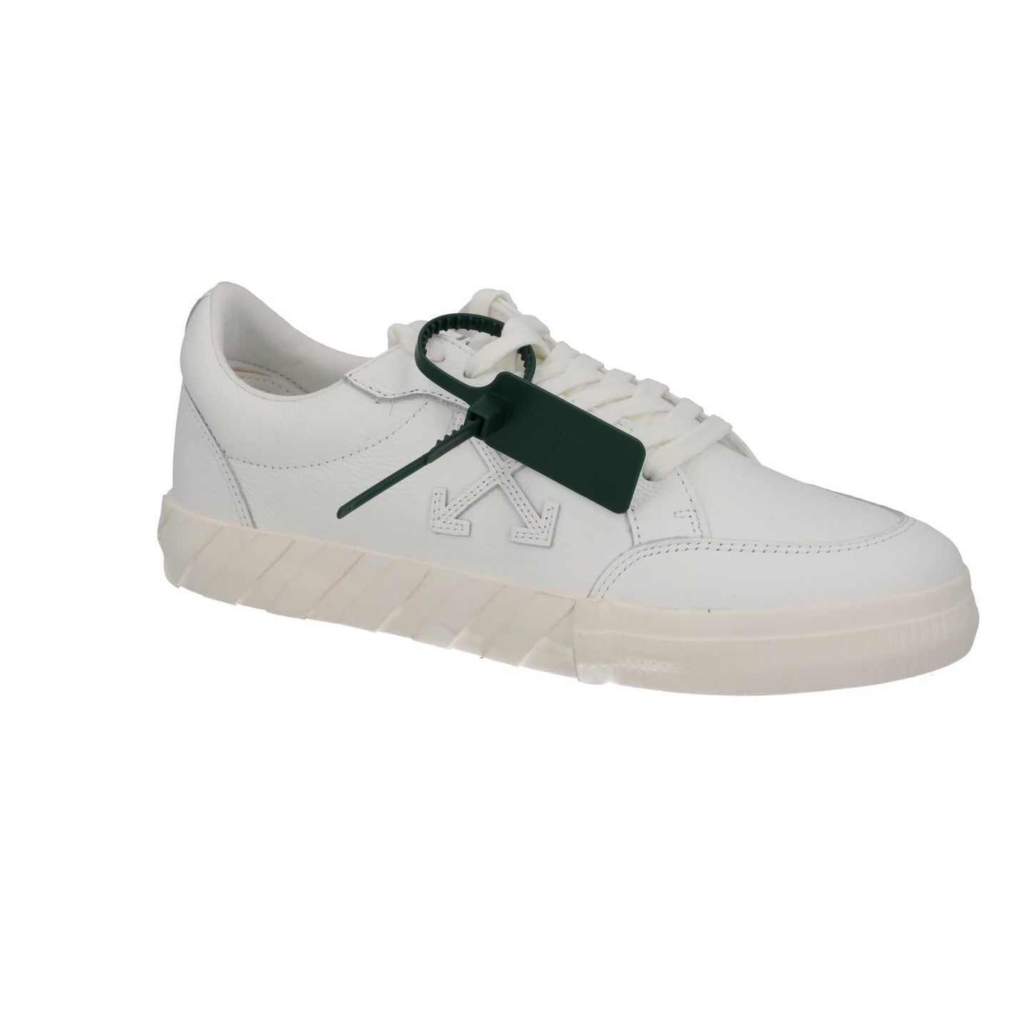 OFF WHITE Trainers Low Vulcanized White Leather Lace Up IT44 UK10 NEW RRP390