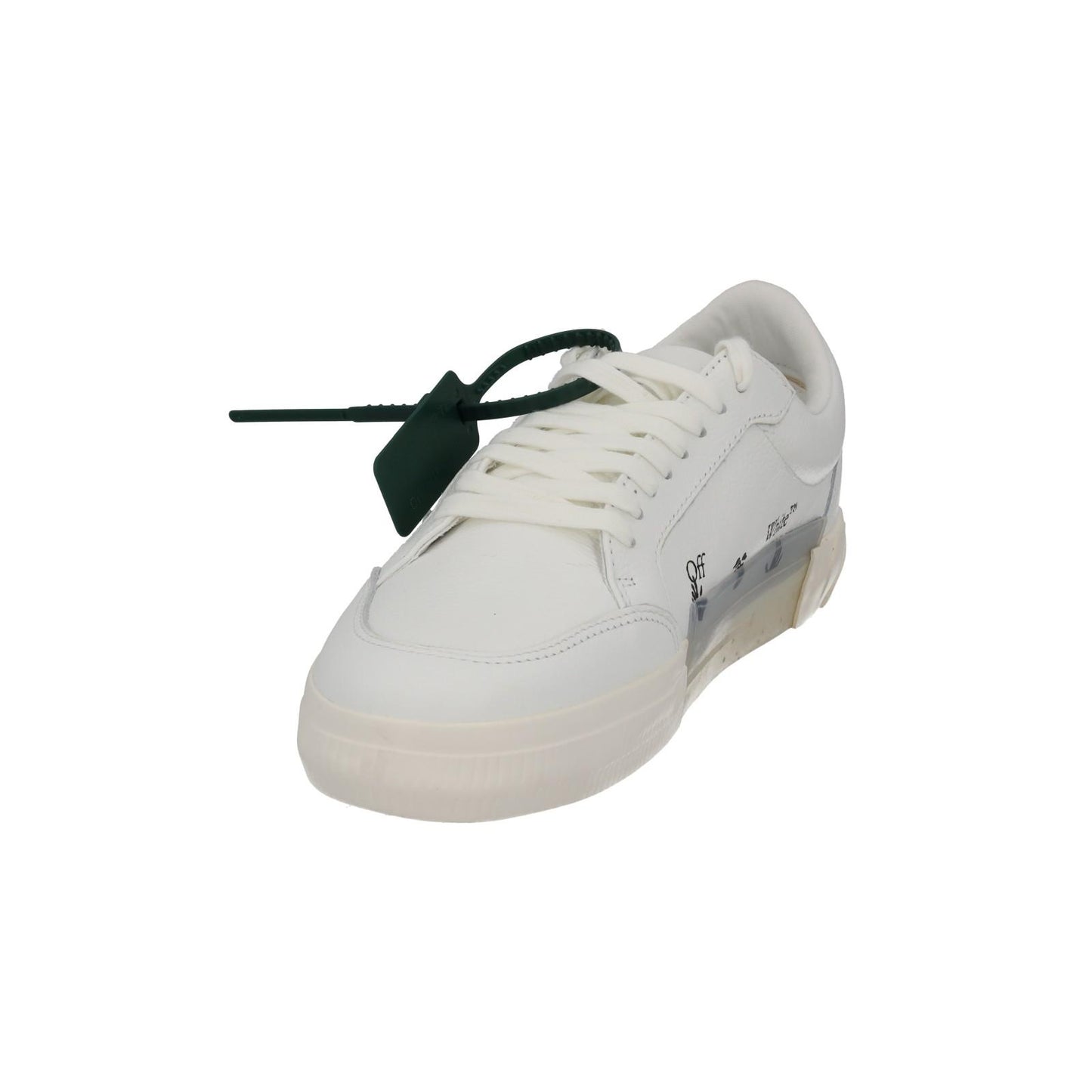 OFF WHITE Trainers Low Vulcanized White Leather Lace Up IT44 UK10 NEW RRP390