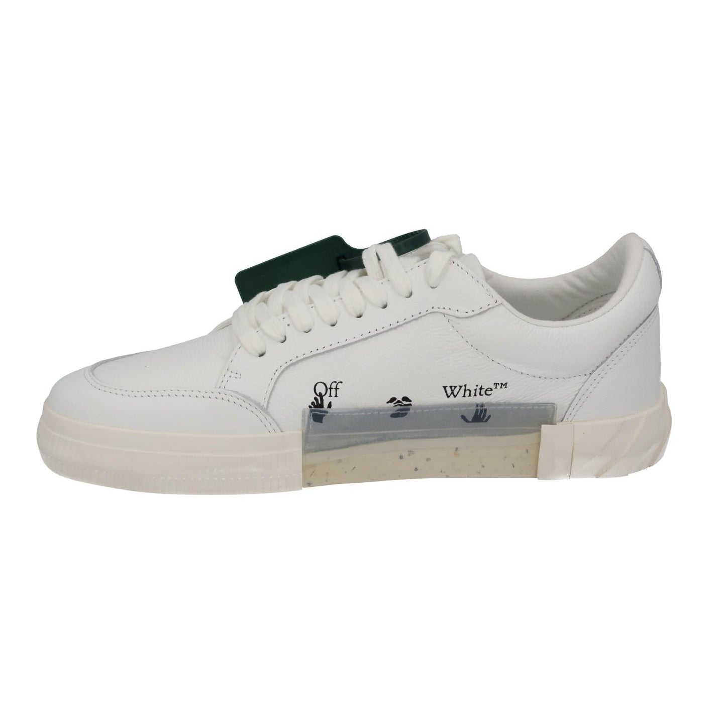 OFF WHITE Trainers Low Vulcanized White Leather Lace Up IT44 UK10 NEW RRP390