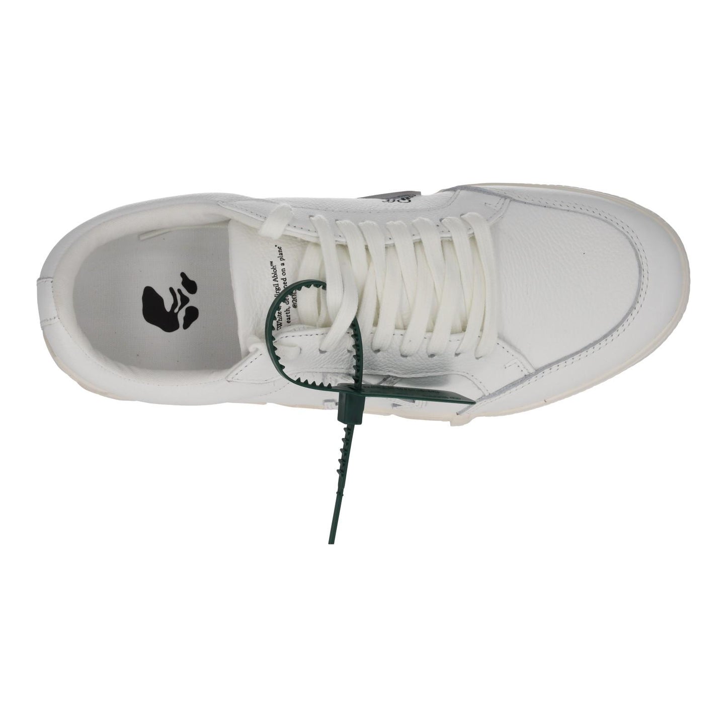 OFF WHITE Trainers Low Vulcanized White Leather Lace Up IT44 UK10 NEW RRP390