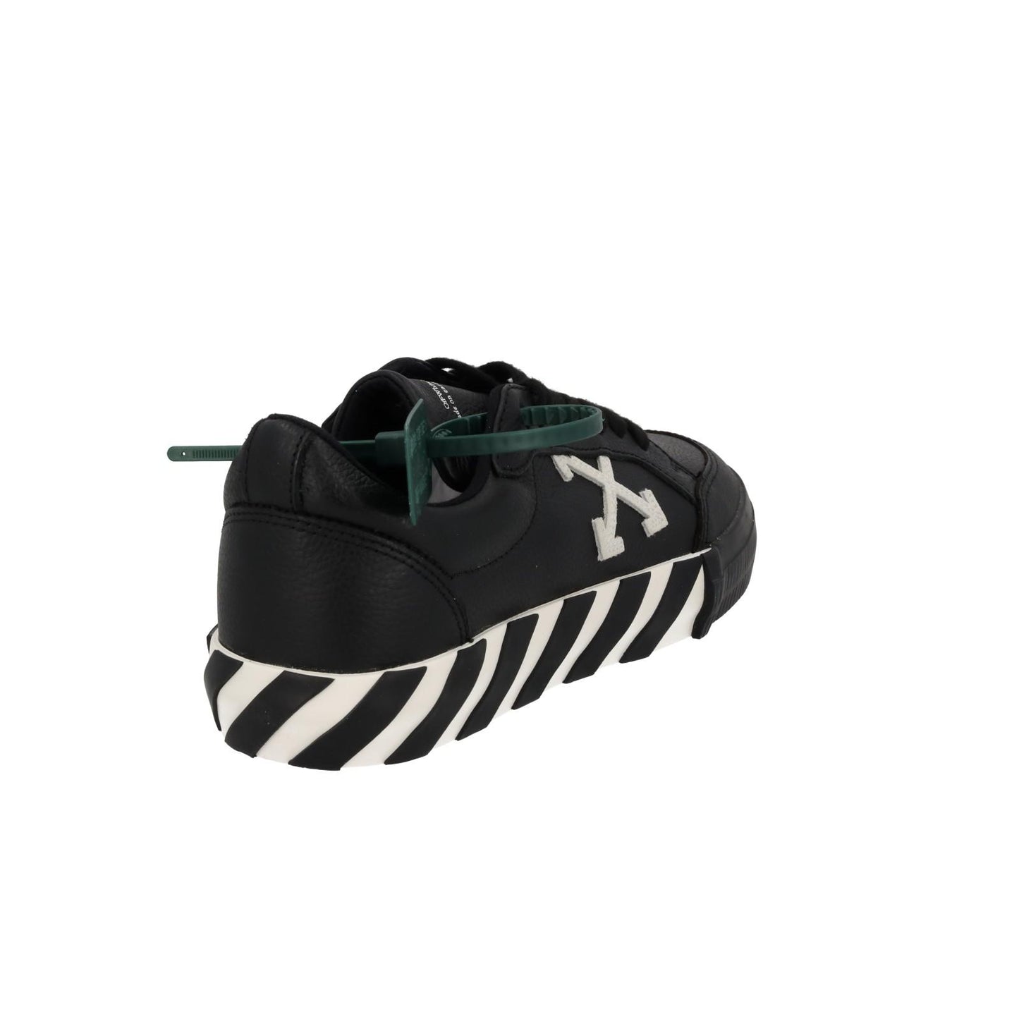 OFF WHITE Trainers Low Vulcanized Lace Black White Leather IT40 UK6 NEW RRP365