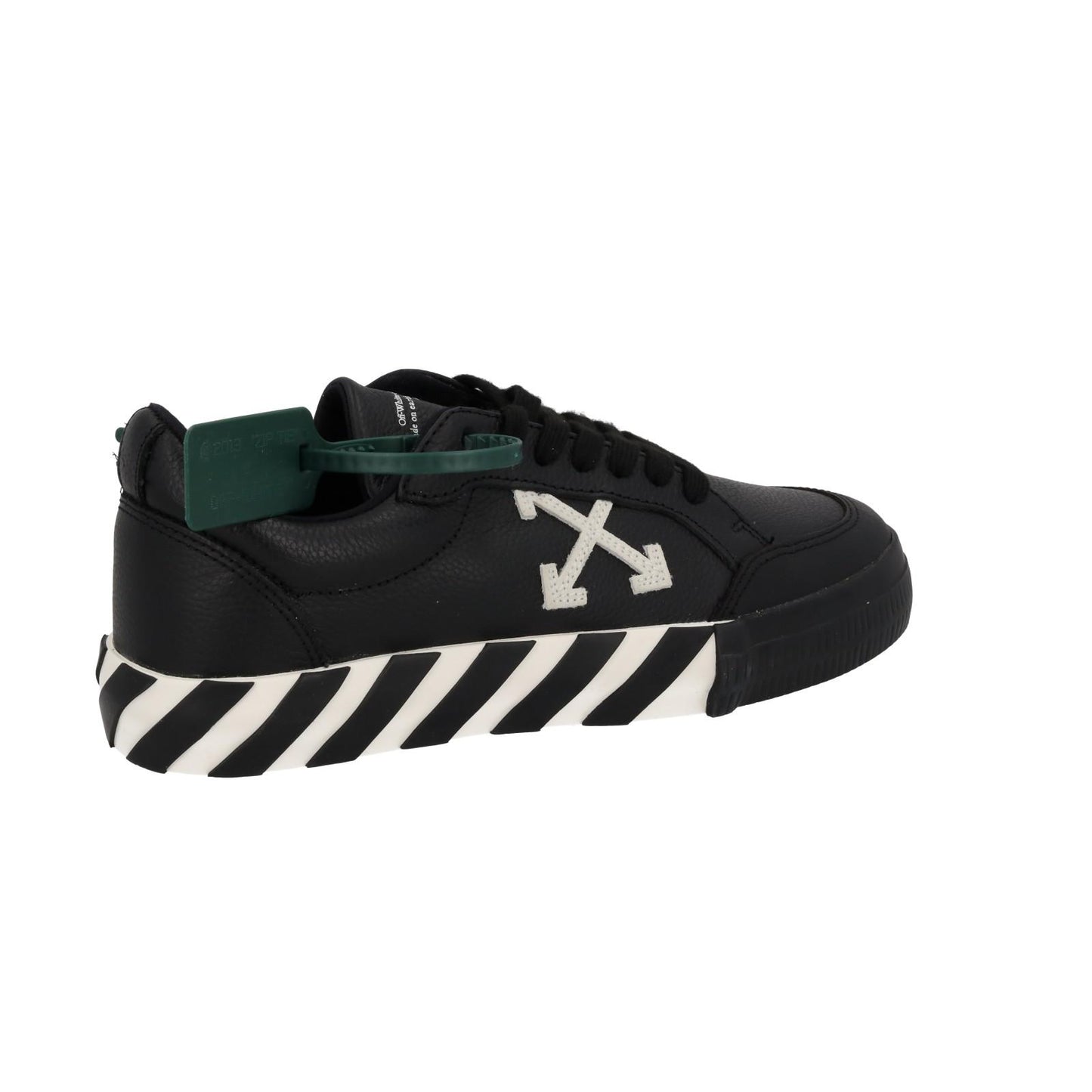 OFF WHITE Trainers Low Vulcanized Lace Black White Leather IT40 UK6 NEW RRP365