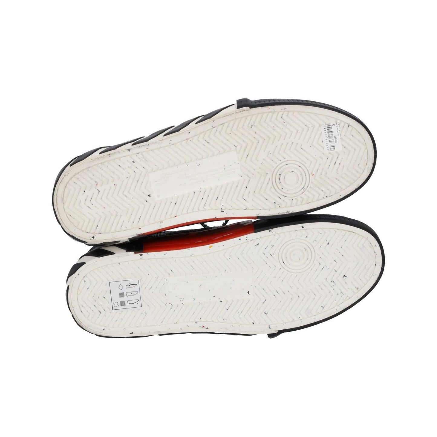 OFF WHITE Trainers Low Vulcanized Lace Black White Leather IT42 UK8 NEW RRP365