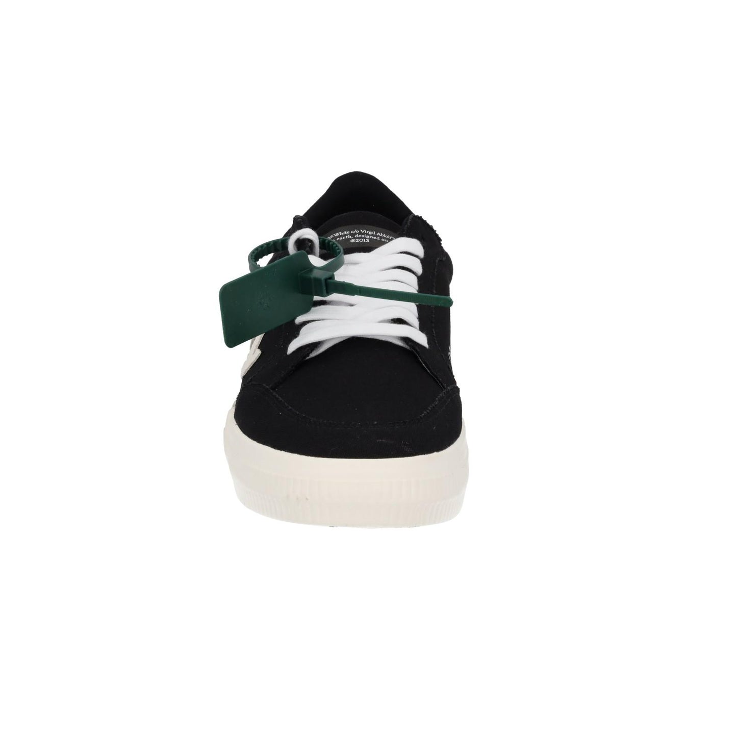 OFF WHITE Trainers Low Vulcanized Canvas Lace Up Black White UK9 NEW RRP305