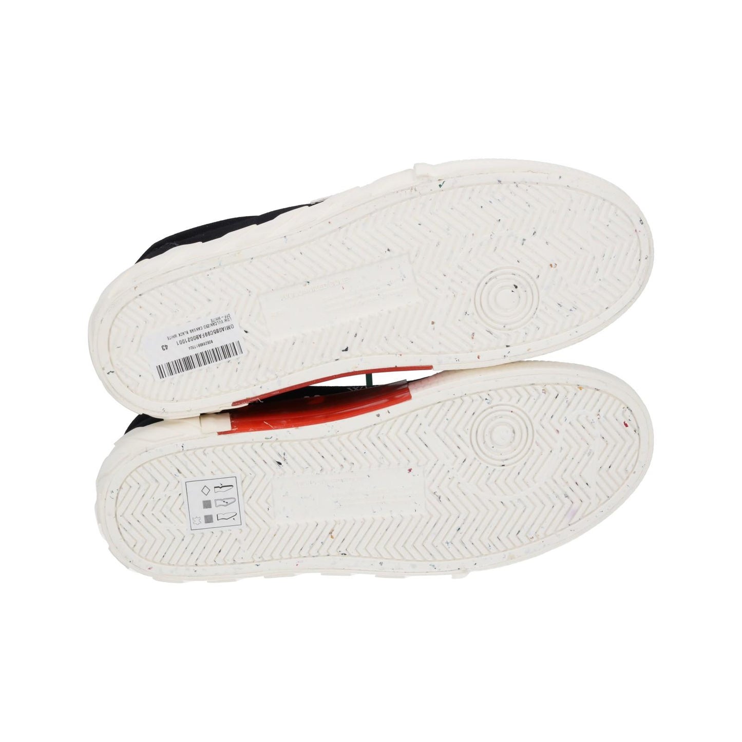 OFF WHITE Trainers Low Vulcanized Canvas Lace Up Black White UK9 NEW RRP305