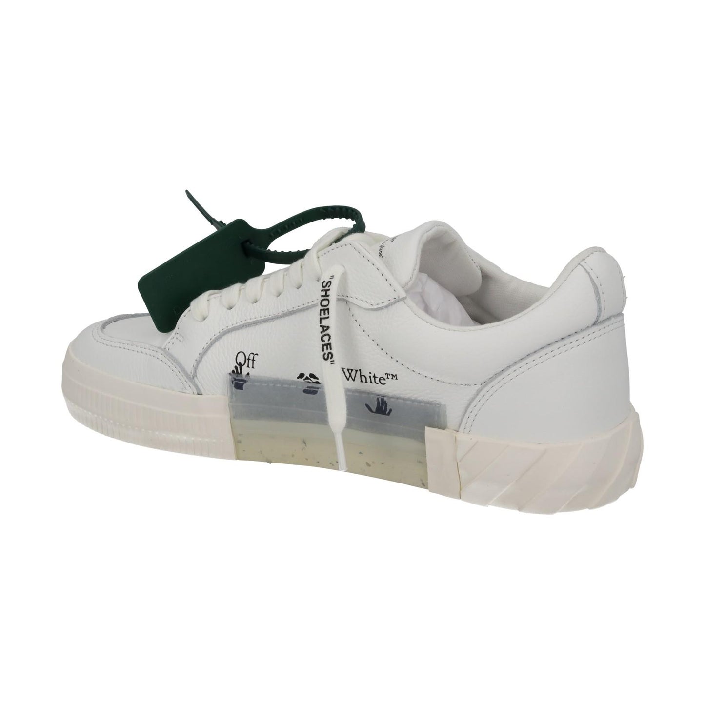 OFF-WHITE Trainers Low Vulcanized Calf Leather White IT40 UK6 NEW RRP390