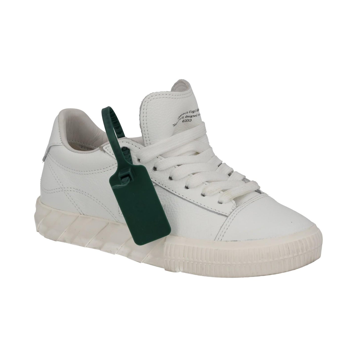 OFF-WHITE Trainers Low Vulcanized Leather Lace Up White EU37 UK4 NEW RRP355