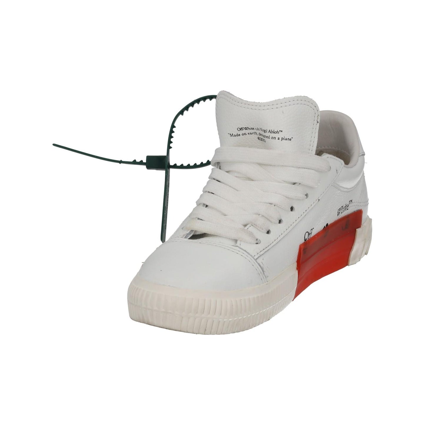 OFF-WHITE Trainers Low Vulcanized Leather Lace Up White EU37 UK4 NEW RRP355