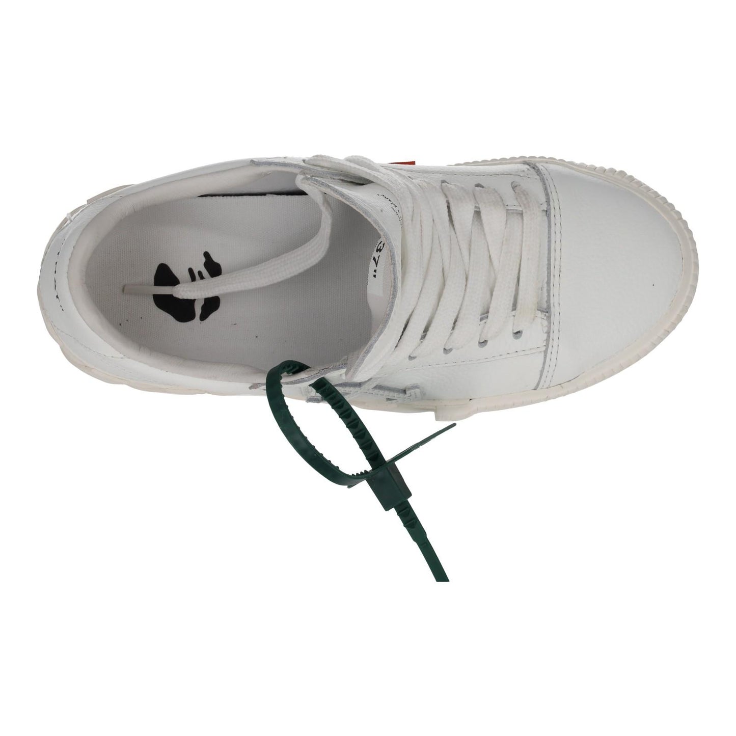 OFF-WHITE Trainers Low Vulcanized Leather Lace Up White EU37 UK4 NEW RRP355
