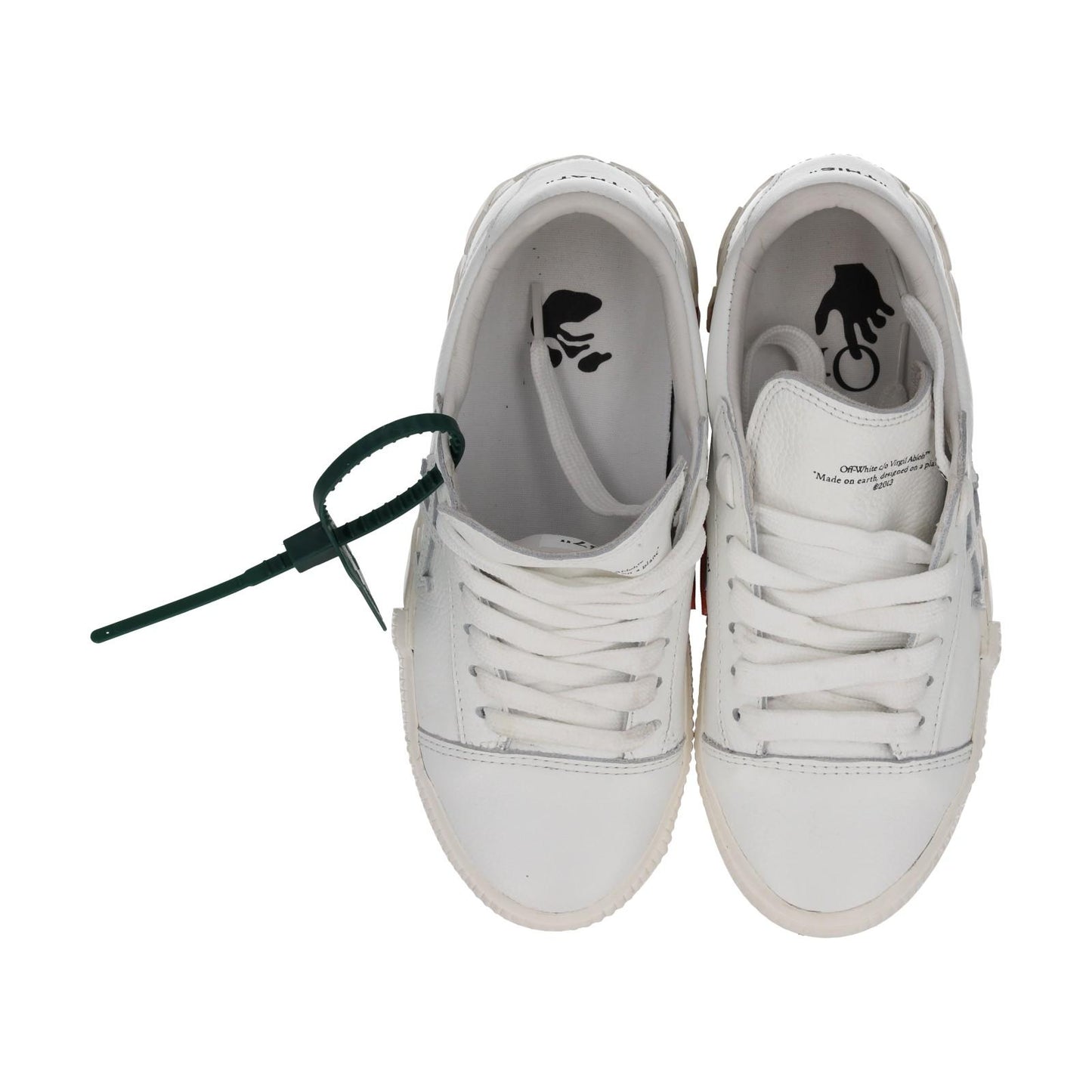 OFF-WHITE Trainers Low Vulcanized Leather Lace Up White EU37 UK4 NEW RRP355