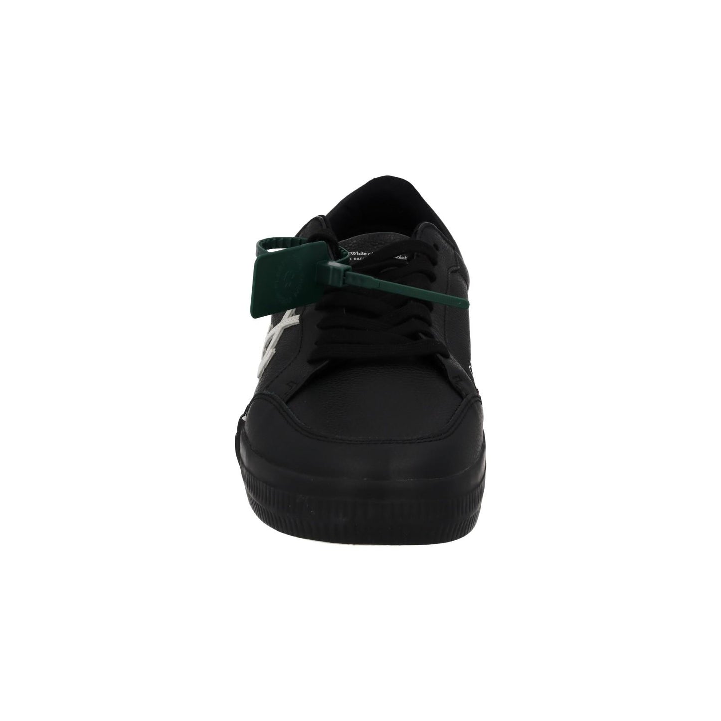 OFF-WHITE Trainers Low Vulcanized Leather Lace Up Black White UK12 NEW RRP365