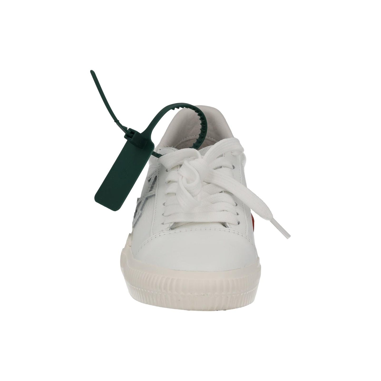 OFF-WHITE Trainers Low Vulcanized Leather Lace Up Sneakers White UK4 NEW RRP355