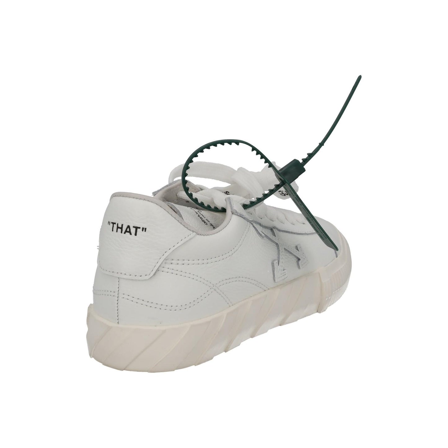 OFF-WHITE Trainers Low Vulcanized Leather Lace Up Sneakers White UK4 NEW RRP355